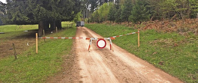 Sorgte fr Zwist: Die Sperrung eines W...sbach fr Windpark-Baustellenverkehr.   | Foto: Privat