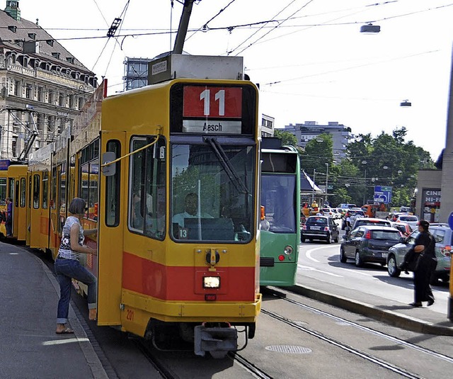 Die meisten Unflle mit Straenbahnen gab es in Basel am Aeschenplatz.   | Foto: Gramespacher