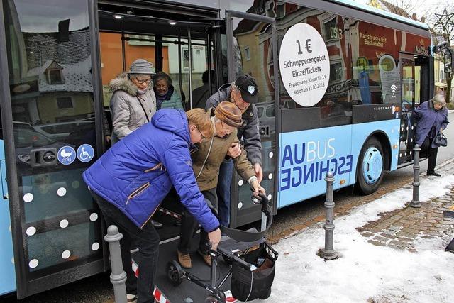 Stadtbus-Test mit dem Rollator