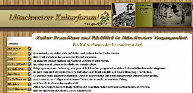 Kultur, Brauchtum und Leben in Mnchwe...e &#8222;Kulturforum Mnchweier&#8220;  | Foto: Privat