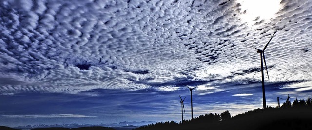 <BZ-FotoAnlauf>Windpark Glaserkopf:</B...r Groprojekt wurde versptet fertig.   | Foto: Thomas Winckelmann