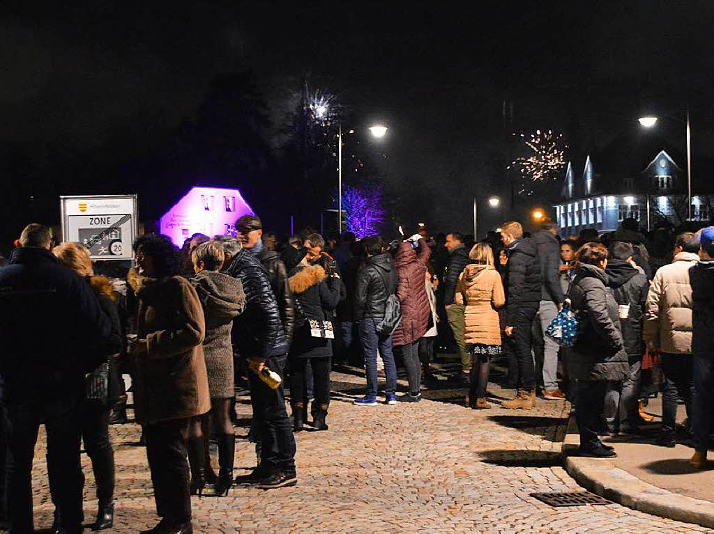 Eindrcke von der grenzberschreitenden Silvesterfeier beider Rheinfelden