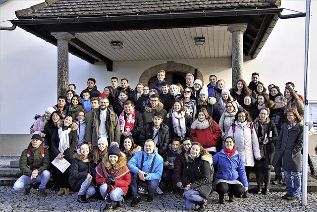 Nach einem  beeindruckenden mehrsprach...ber in Hochsal zu einem Gruppenbild.    | Foto: Fotostudio Hckendorff