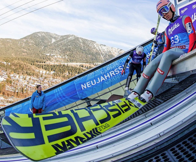 Beim Neujahrsspringen in Garmisch-Part...iffene Ski zu einem neuen Hhenflug?    | Foto: dpa