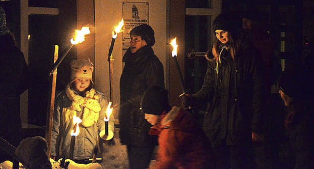 Die Fackelwanderung in St. Blasien bei...s!&#8220;-Aktion im vergangenen Jahr.   | Foto: Jakob Steinebrunner