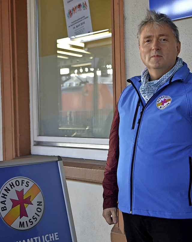 Andreas Hornung leitet die Bahnhofsmission in Offenburg.   | Foto: REimold