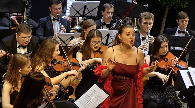 Die Junge Philharmonie der Ukraine und...der Staatsoper Lemberg in Rheinfelden   | Foto: Roswitha Frey