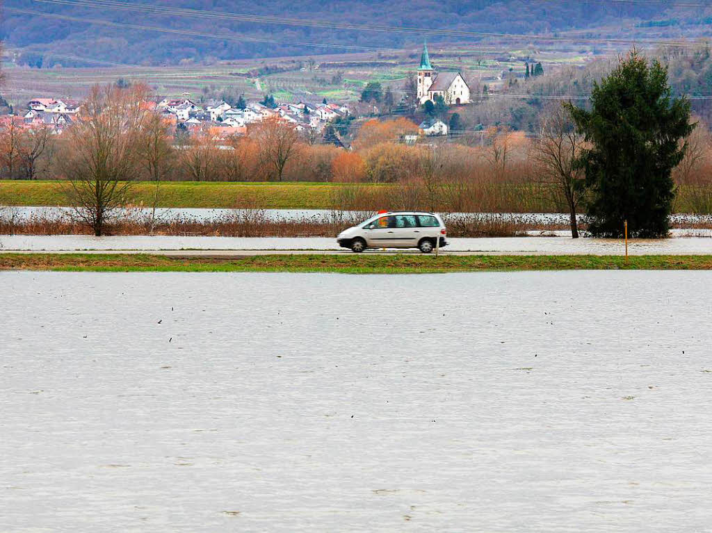 Hochwasser bei Riegel, 5. Januar