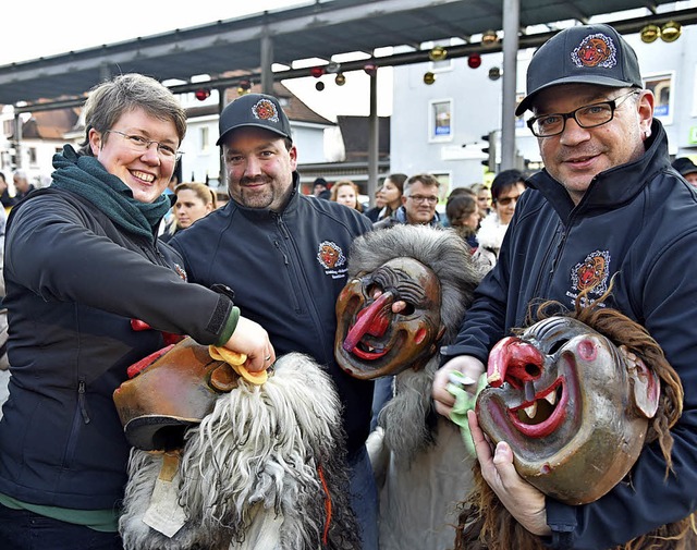 Die Dinkelberg-Schraten putzen eifrig ihre Masken.  | Foto: Martin Eckert