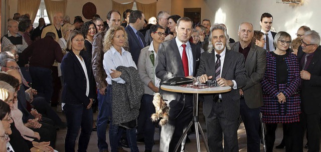 Interessierte Brger und Vertreter von...empfang in Heiligenzell im Schlssle.   | Foto: Heidi Fssel