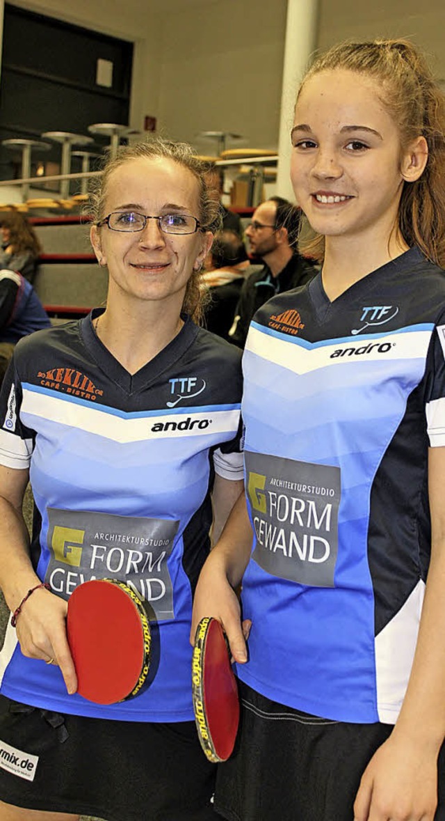 Evita Wiedemann (rechts) besiegte ihre... im B-Finale des Blumberger Turniers.   | Foto: maier