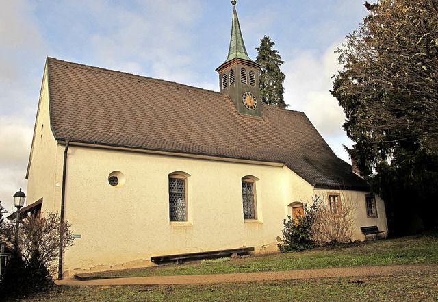 Die Nikolauskapelle in Mauchen: Der In...ie rmuss der Putz abgeschlagen werden.  | Foto: Jutta Schtz