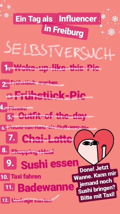 Der Tag als Influencerin.  | Foto: Laura Wolfert