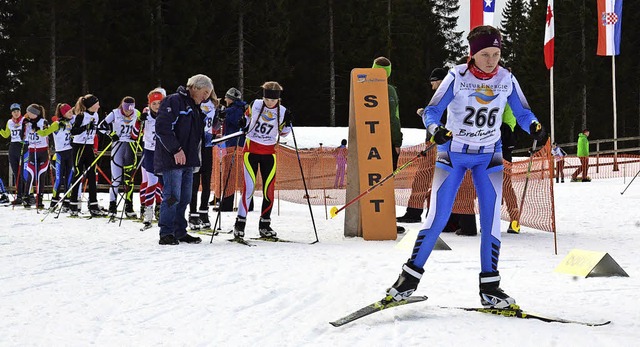 Winterfreuden auf einer der wenigen Sc...Jugend trainiert fr Olympia&#8220;.    | Foto: annemarie Zwick