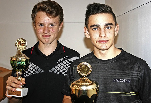 Im Nachwuchsbereich gewannen Marius La...chtennis- Meisterschaften in Hasel.     | Foto:  Ralph Lacher
