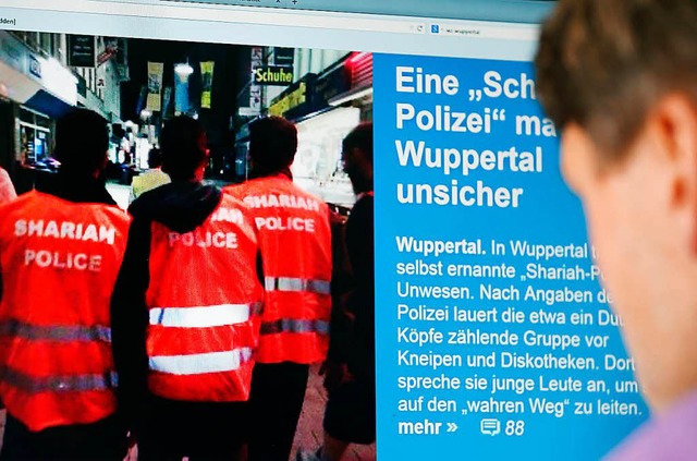 Bilder von der &#8222;Scharia-Polizei&#8220; im Internet   | Foto: DPA