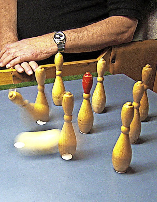 Manche Spiele waren beim Merdinger Tischkegelturnier sogar hochklassig.   | Foto: privat