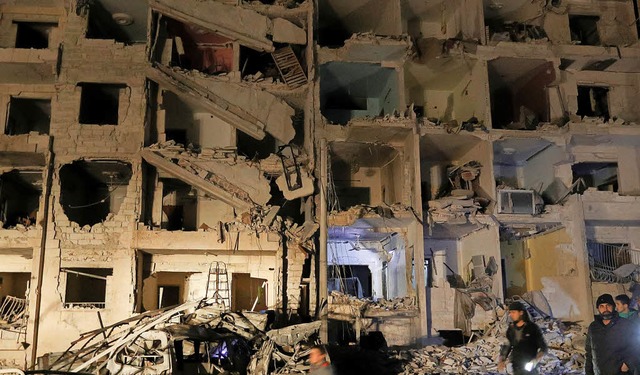 Totale Zerstrung: ein Haus nach einer Explosion in der Stadt Idlib   | Foto: AFP
