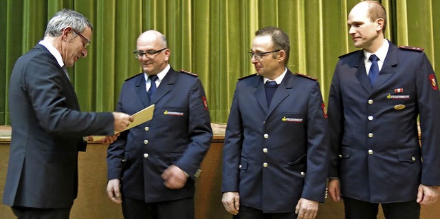 Verleihung des Sexauer Dorfpreises 2017 an die Freiwillige Feuerwehr Sexau  | Foto: Georg Vo