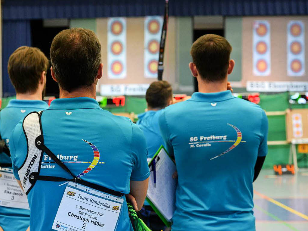 Impressionen rund um den Heimwettkampf der Freiburger Bogenschtzen in der ersten Bundesliga Sd, mitorganisiert vom BSV Teningen in der Ludwig-Jahn-Halle