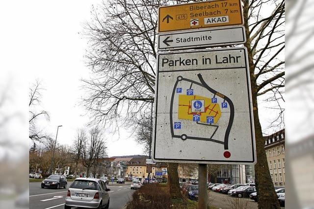 Punkte fhren zum Parkplatz