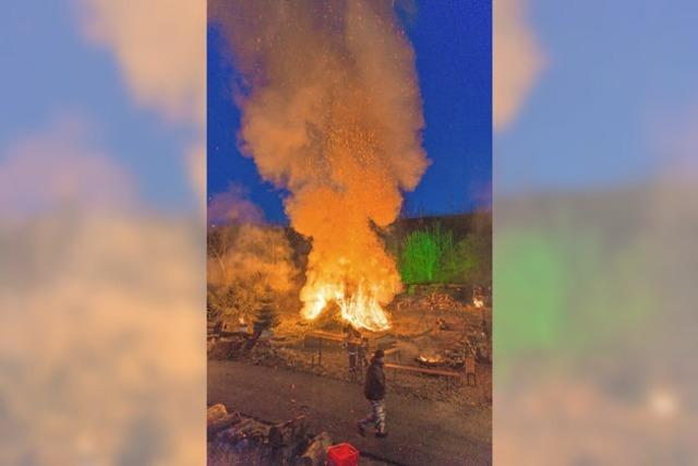 Die Weihnachtsbume gehen in Flammen auf