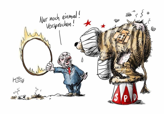 So sieht Klaus Stuttmann die Situation der SPD.  | Foto: Stuttmann