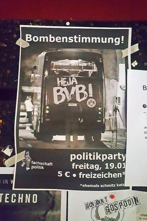 Das umstrittene Plakat der Fachschaft Politik.  | Foto: bz