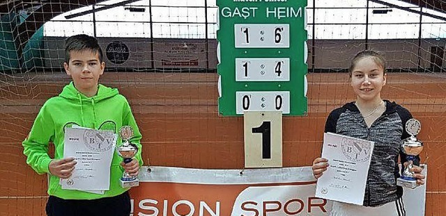 Jakub und Magdalena Kaminski aus Gutac...ksmeisterschaften im Tennis gewonnen.   | Foto: privat
