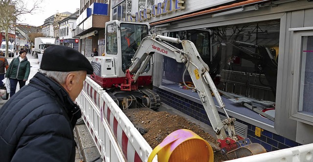 Der Abriss des Hauses Turmstrae 39 wird vorbereitet.  | Foto: Barbara Ruda