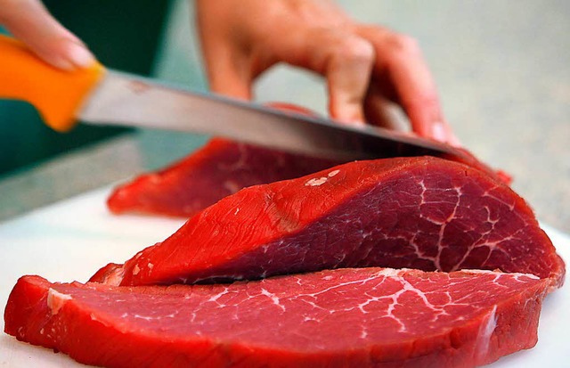 Dieses Fleisch ist echt: Rindfleisch.  | Foto: dpa