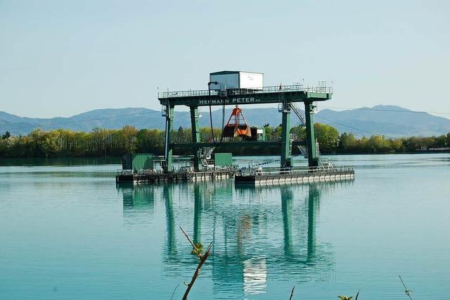 Kiesabbau im Rimsinger See: Tiefer zu baggern knnte eine Alternative sein