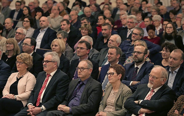 Ortsvorsteher, Brgermeister aus den N...m ersten Neujahrsempfang der Gemeinde.  | Foto: Christoph Breithaupt