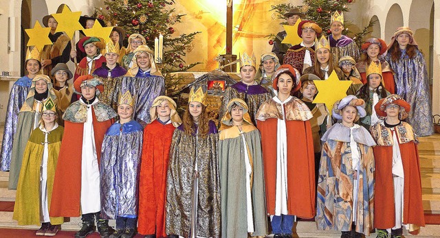 In Lenzkirch zogen 29 Kinder und Jugendliche als Sternsinger los.   | Foto: Ursula Harder