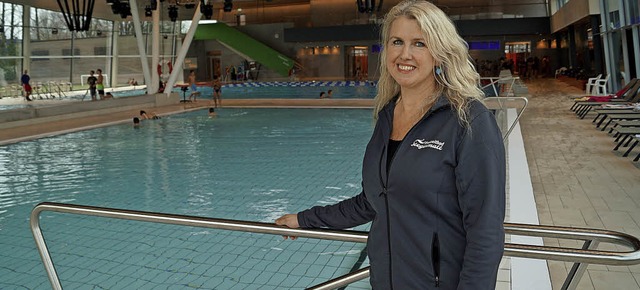 Monja Ludin hat mit dem Freizeitbad Stegermatt noch viel vor.  | Foto: STorck