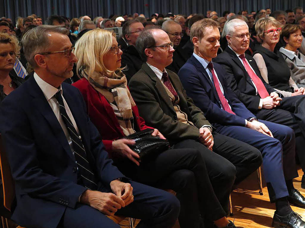 Prominente Gste: MdB Armin Schuster, Brgermeister Christian Renkert (Kandern), OB Jrg Lutz (Lrrach), OB Wolfgang Dietz (Weil am Rhein) mit Frau Karin , Marita Bundschuh