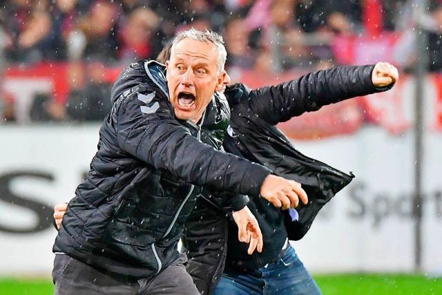 Fotos: So schn feierte Christian Streich den Sieg des SC Freiburg ber RB Leipzig