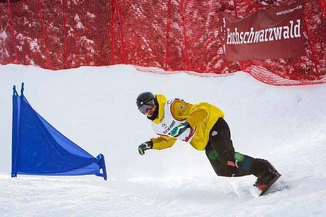 Snowboarder Jana Fischer und Paul Berg strzen