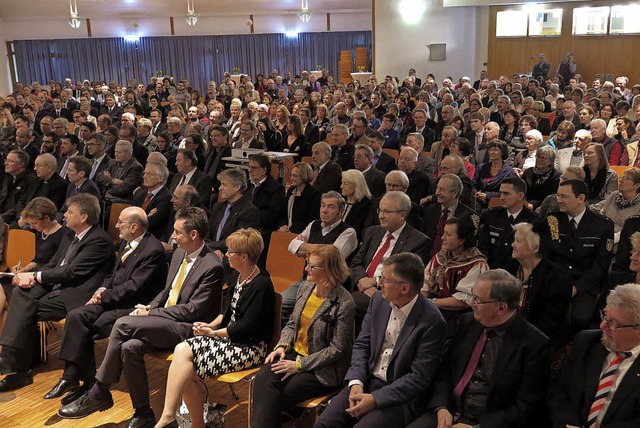 Volles Haus: Der Neujahrsempfang in Schliengen lockte die Massen.   | Foto: D. Philipp