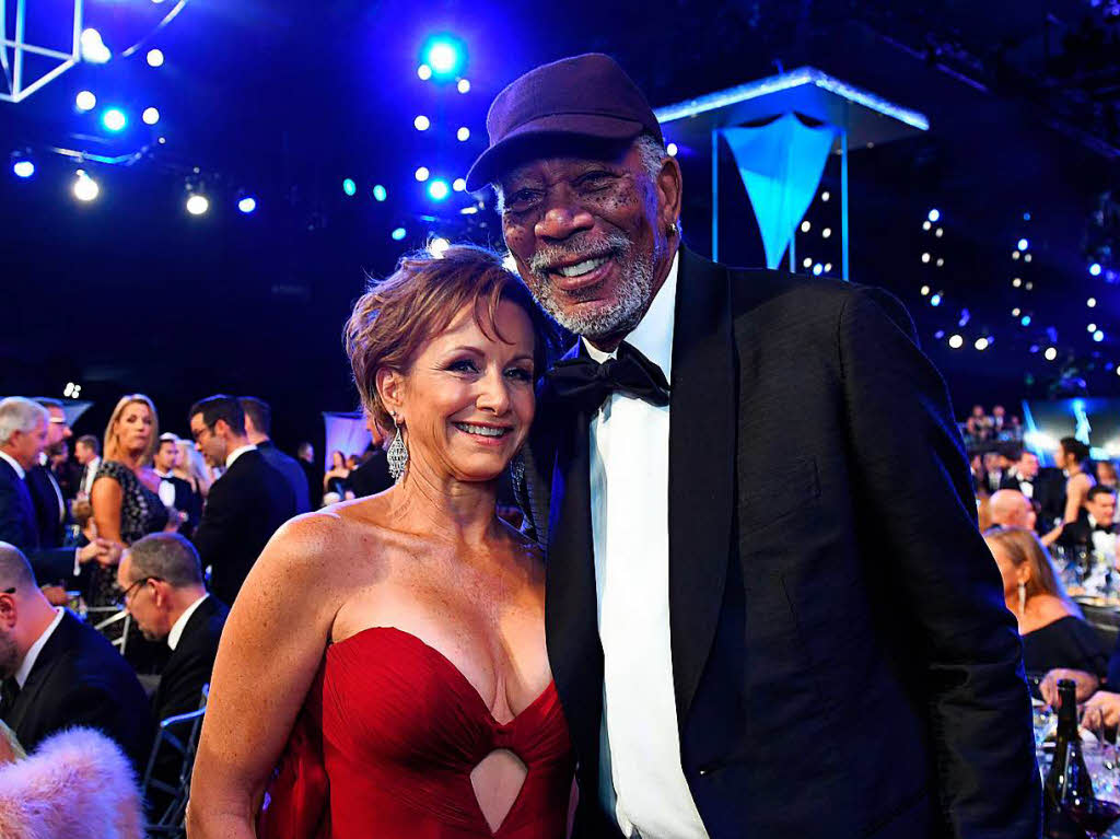 Gabrielle Carteris mit Morgan Freeman