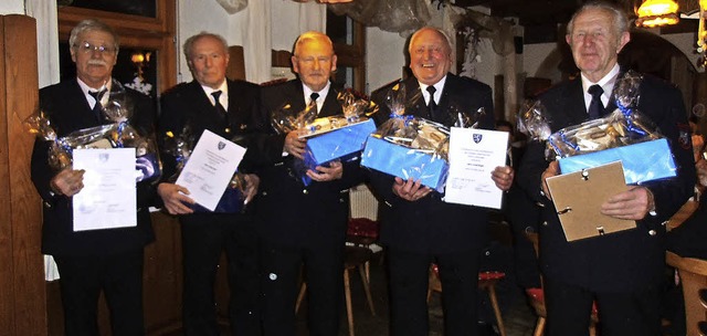 Die Geehrten der Feuerwehrabteilung We...ig, Josef Dilger und Oswald Bernhart.   | Foto: Cornelia Selz