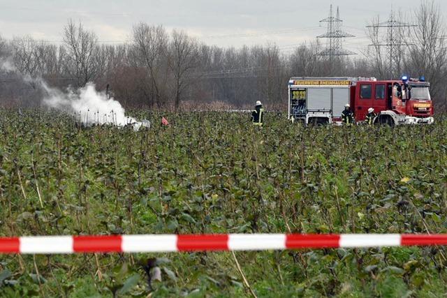 Vier Tote bei Zusammensto von Flugzeug und Hubschrauber bei Philippsburg