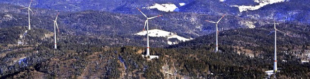 Der Windpark Rohrenkopf hat sein erste...00 Megawattstunden wurden produziert.   | Foto: Erich Meyer