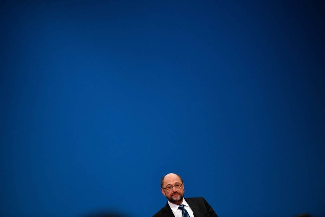 Klein oder gro? SPD-Chef Martin Schulz.  | Foto: AFP