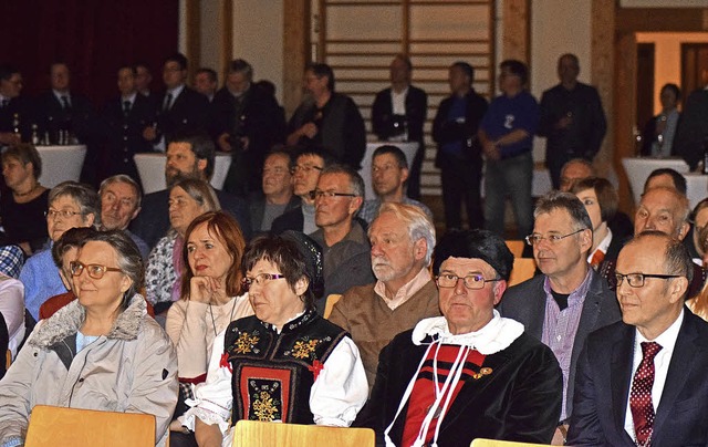 Gut gefllt war die Gemeindehalle Will...ujahrsempfang der Gemeinde Rickenbach.  | Foto: Krug