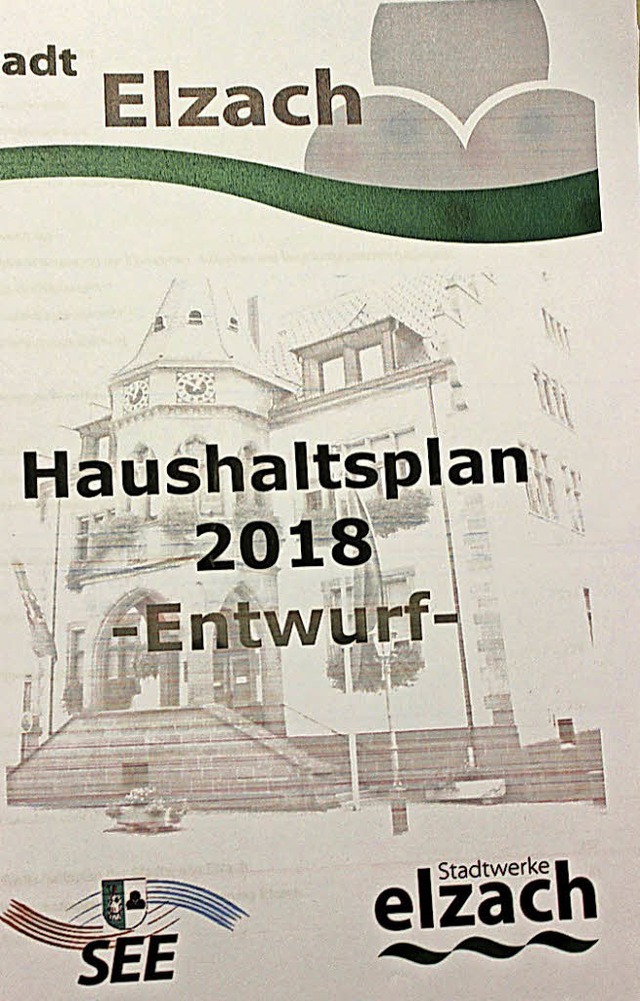 Um den Haushaltsplan 2018 ging es am Dienstag im Elzacher Gemeinderat.   | Foto: Bernd Fackler