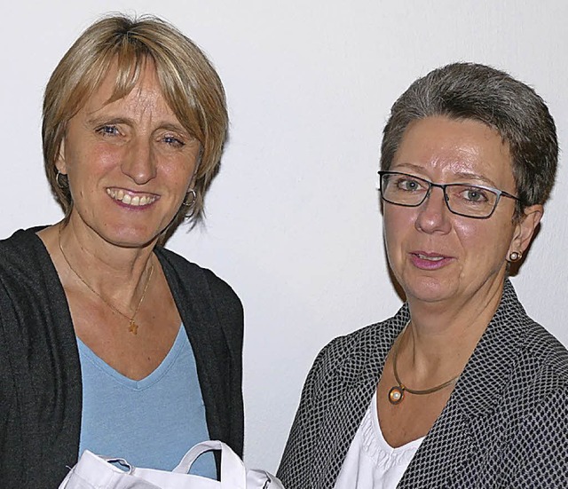 Irene Lorenz (links) und Jo Knebel vom Brgerheim   | Foto: Bischoff