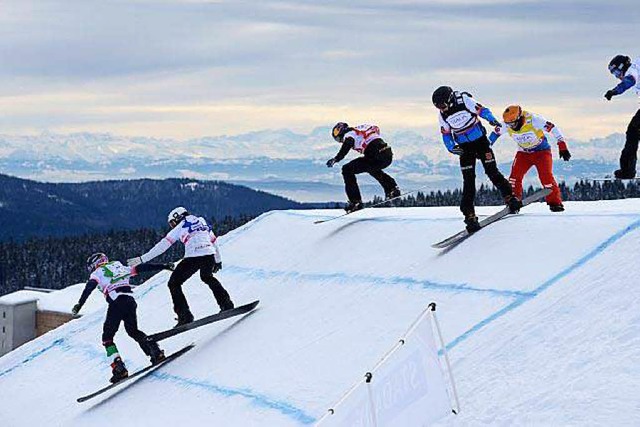 Beim Weltcup am Feldberg misst sich wi... absolute Weltelite im Snowboardcross.  | Foto:  Hochschwarzwald Tourismus GmbH