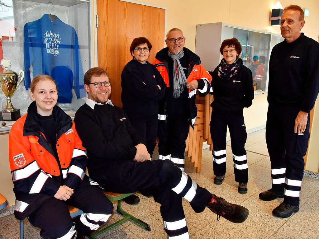 Die Helfer des Roten Kreuz und der Malteser Heuweiler im Rettungszentrum