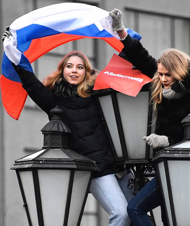 Nawalny-Untersttzerinnen in Moskau  | Foto: afp